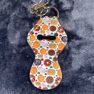 New Donut/cookies chapstick holder keychain